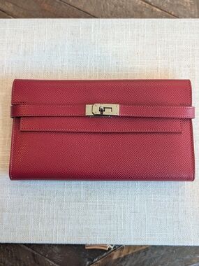 Hermes Red Kelly Wallet